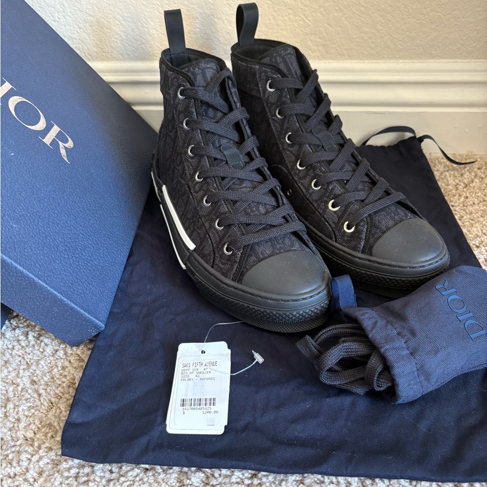 Dior Men's Black High-Top Sneakers